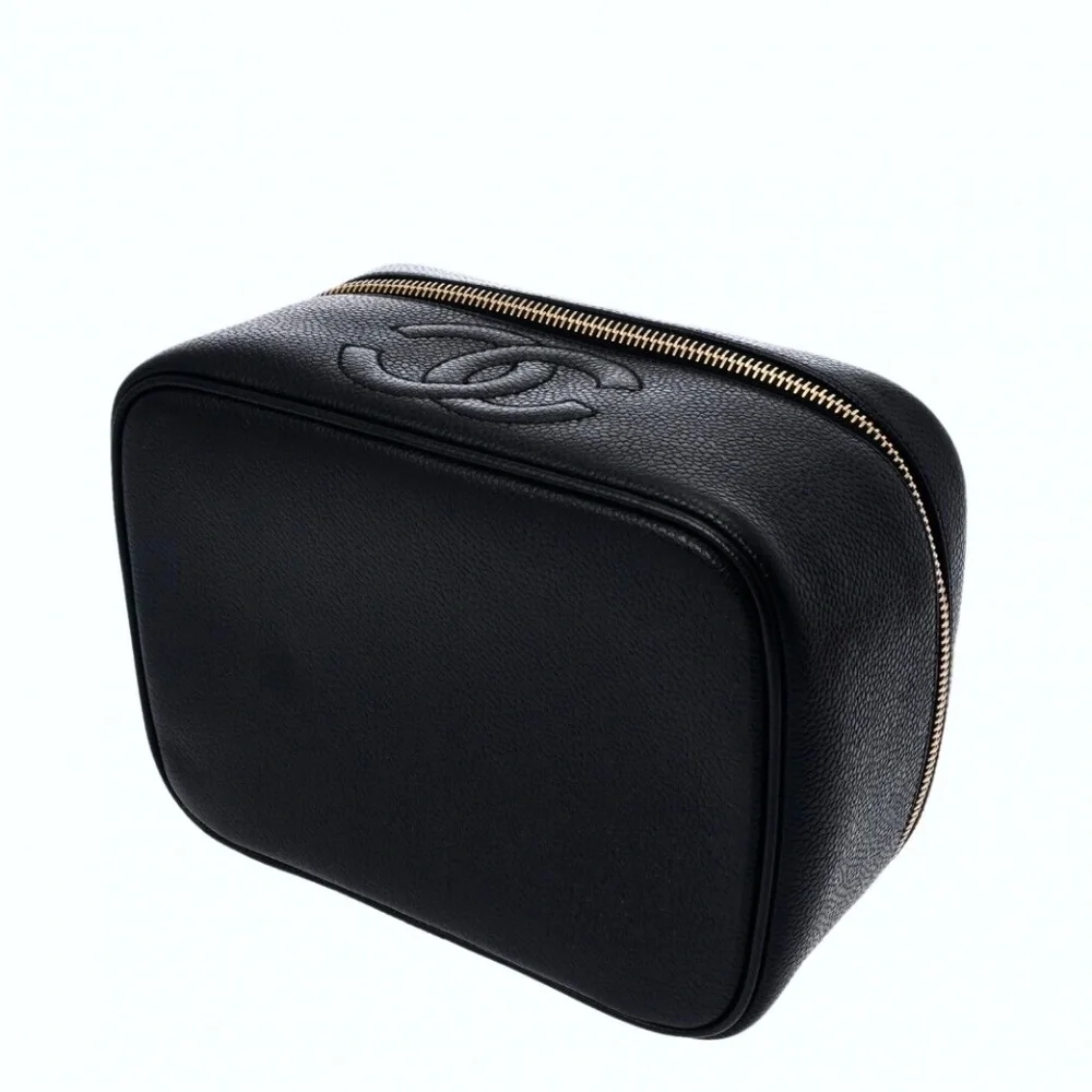 CHANEL Cosmetics Bag Caviar Skin Black - Picture 5 of 12